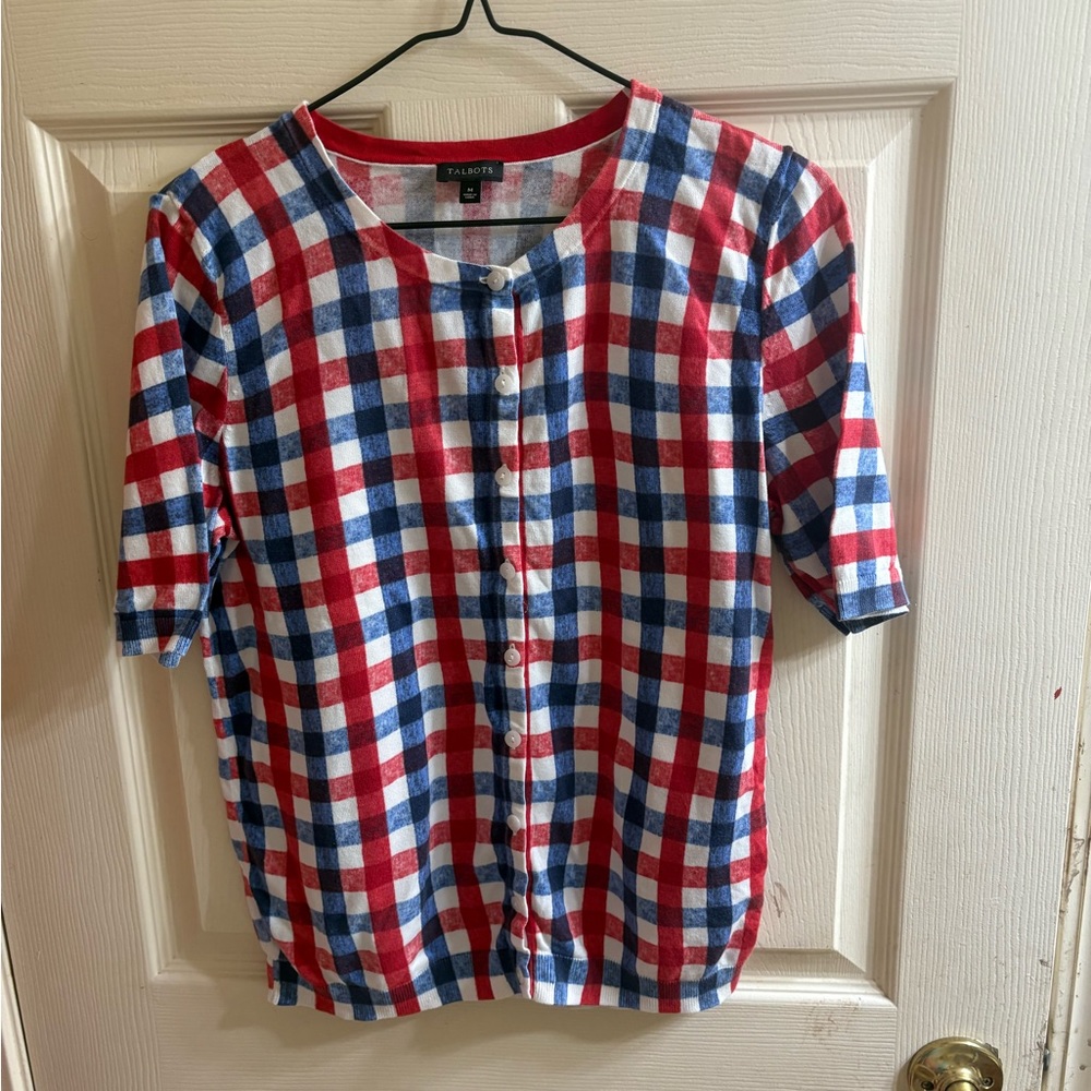 Brand: Talbots Size: M
Material: 100% cotton